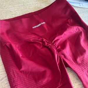 MINIBEAST Women's High-Waist Red Leggings